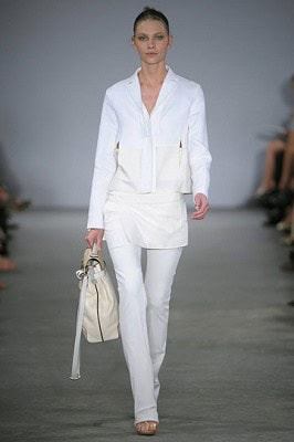 White trouser suit