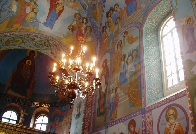 A view inside a Ukranian Church